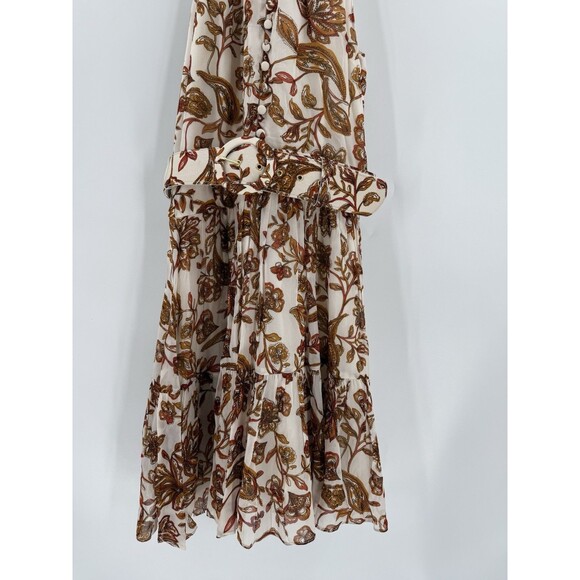 NWOT Gorgeous Nicholas Selima Belted Dress in Ivory Paisley Size 2 Retail- $550 - Picture 8 of 16
